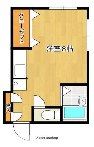 皆川ビル(ワンルーム/3階)の間取り写真