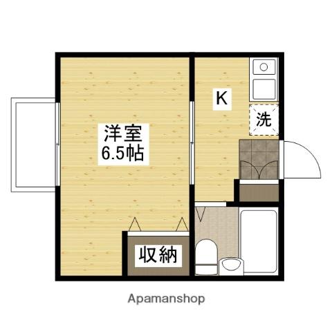 グランドール高田A棟(1K/2階)の間取り写真