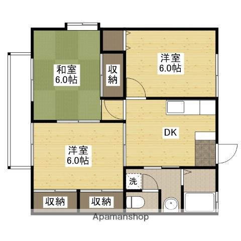 グランデュール横山C棟(3DK/2階)の間取り写真