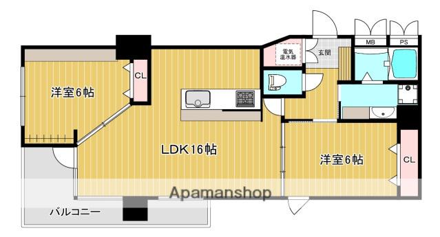 メゾン京口門(2LDK/5階)の間取り写真
