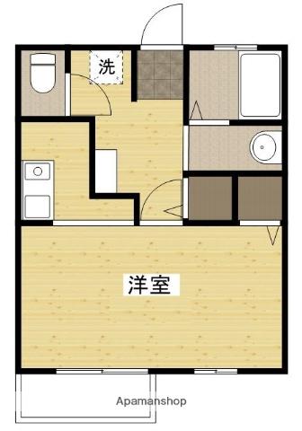 テラスグリーンヒルA棟(1K/1階)の間取り写真