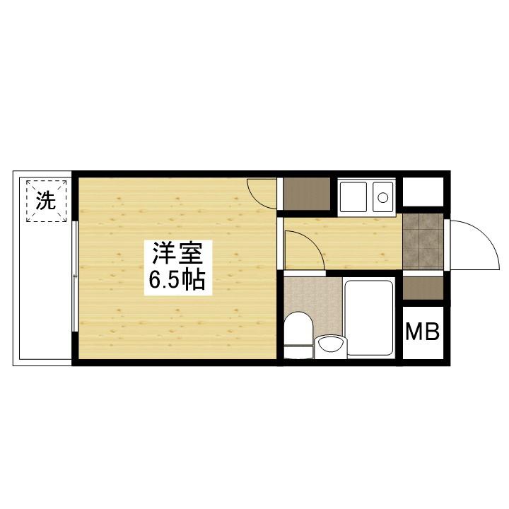 スタープラザ三筋(ワンルーム/4階)の間取り写真