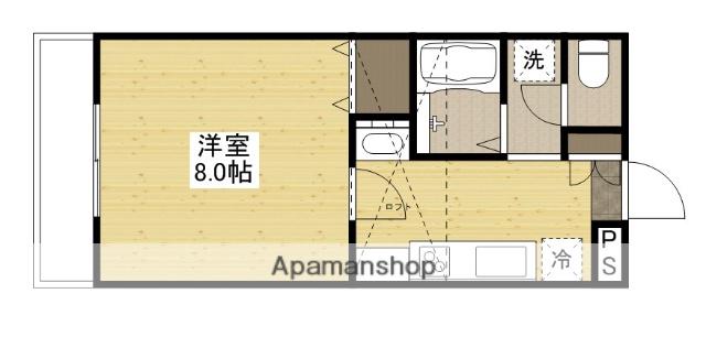 ベルドミールⅠ(1K/4階)の間取り写真