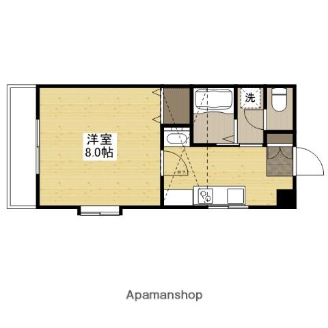 ベルドミールⅠ(1K/4階)の間取り写真