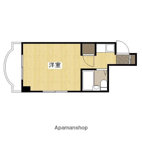 アクアビュー東観音(ワンルーム/4階)の間取り写真