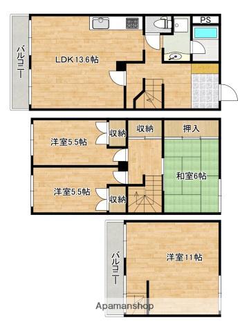 ＭＡＩＳＯＮ２１　Ｂ棟(4LDK)の間取り写真
