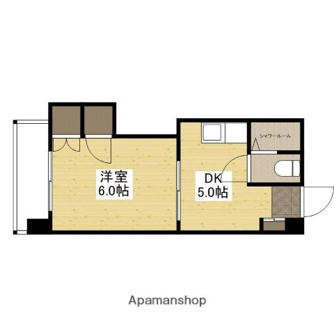 コーポ平和(1DK/4階)の間取り写真