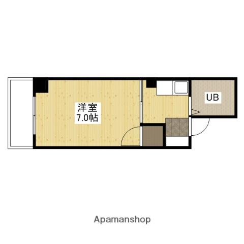 Kビル(1K/2階)の間取り写真