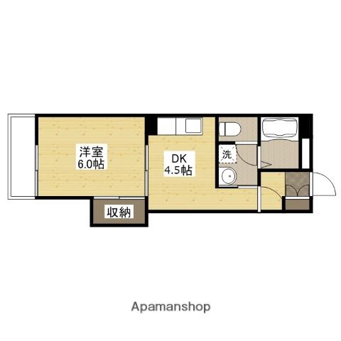 サンフラワー東雲(1DK/3階)の間取り写真