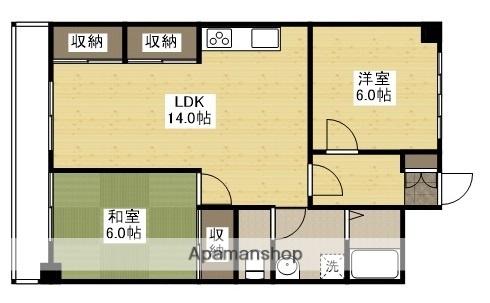 サンフラワー東雲(2LDK/5階)の間取り写真
