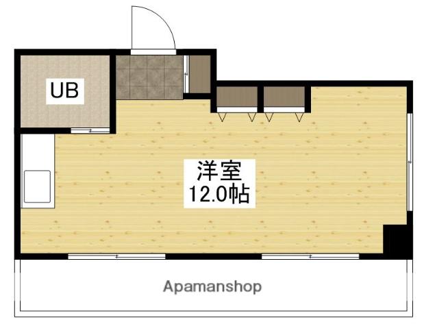 第3西林ビル(ワンルーム/8階)の間取り写真