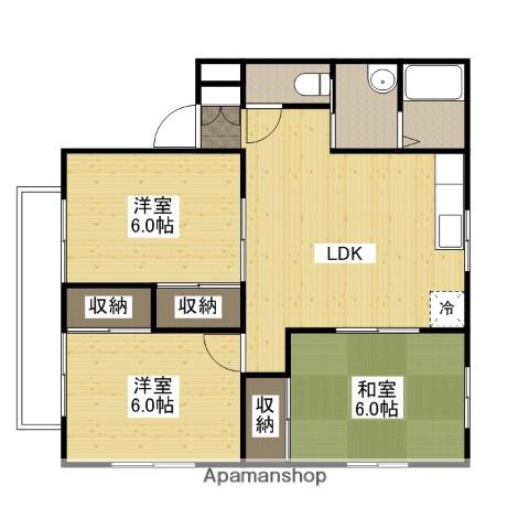 レスト矢野(3LDK/3階)の間取り写真