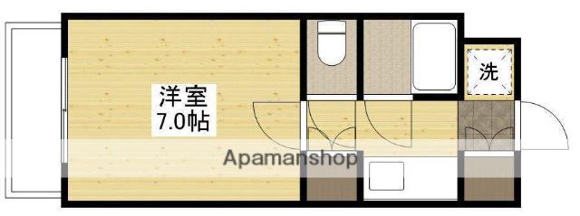 新庄パークビル(1K/1階)の間取り写真