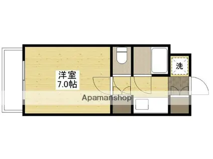 新庄パークビル(1K/2階)の間取り写真