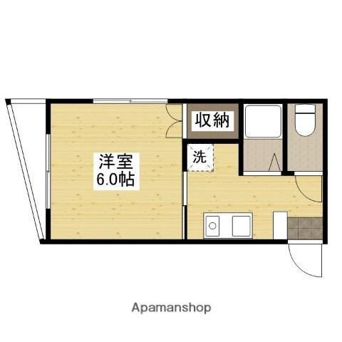 コーポミワ1(1K/2階)の間取り写真