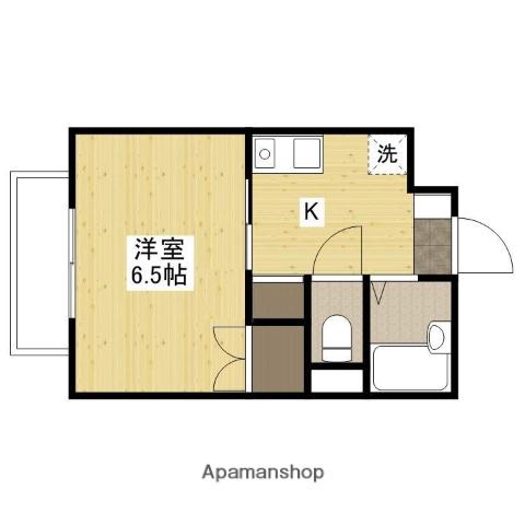 チェリス伴(1K/2階)の間取り写真