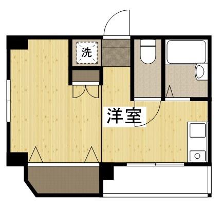 檜垣ビル(ワンルーム/4階)の間取り写真