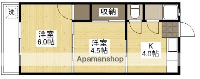 沢田寿仙坊ビル(2K/3階)の間取り写真