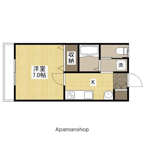 リバティハウス(1K/2階)の間取り写真