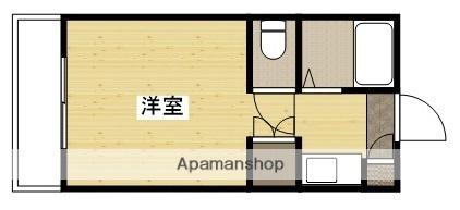 エスカリア中山南(ワンルーム/2階)の間取り写真