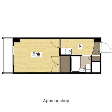 レジェンド草津南(1K/5階)の間取り写真