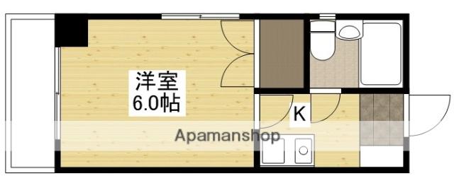 リーベイースト7(1K/4階)の間取り写真