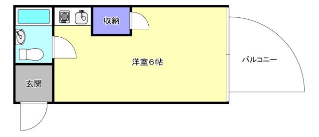 橋本ビル(ワンルーム/2階)の間取り写真