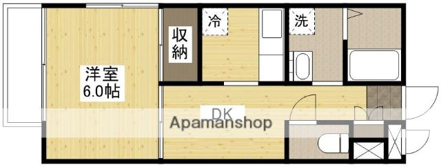 フィールド・ヒル(1DK/2階)の間取り写真