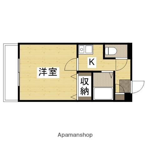 横川マンション(1K/9階)の間取り写真