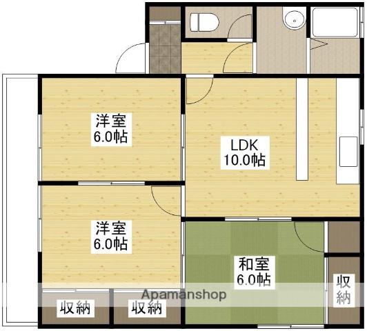セジュールみくまりA(3LDK/2階)の間取り写真