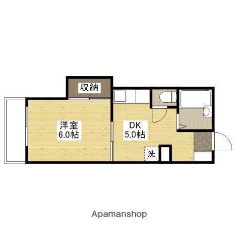 岩崎ビル(1DK/4階)の間取り写真