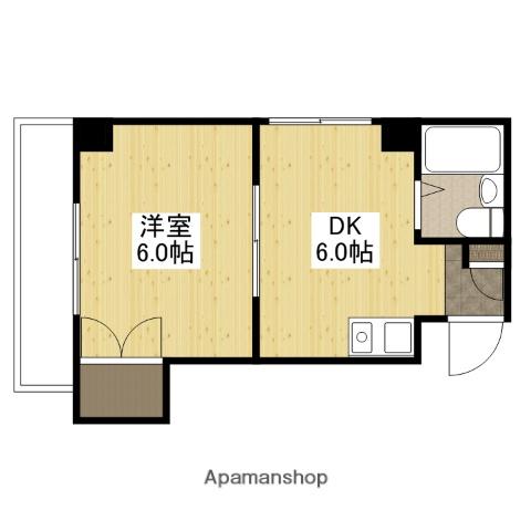 ロイヤルハウスみつみ(1DK/3階)の間取り写真