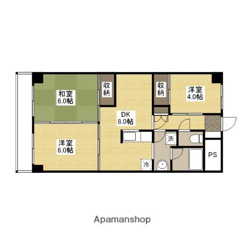前田ハイツⅡ(3DK/2階)の間取り写真