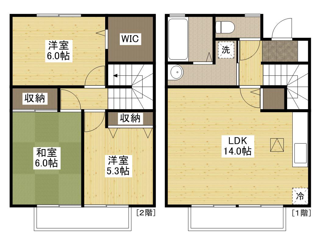 ウィルコートみどり　Ｂ棟(3LDK)の間取り写真