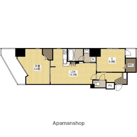 ヴィラ博丈(1SLDK/2階)の間取り写真