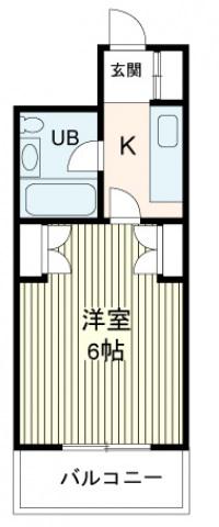 K・B・M己斐(1K/2階)の間取り写真