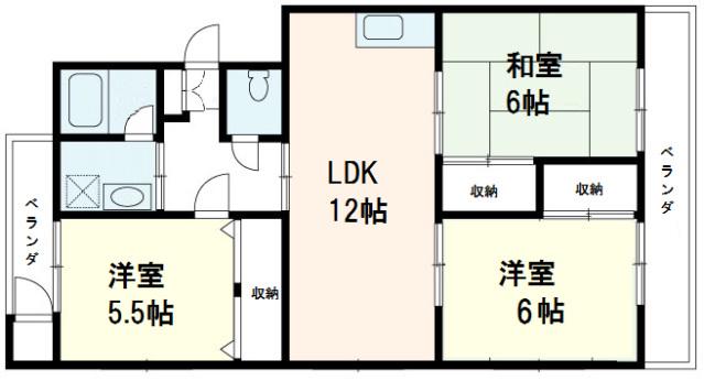 K・B・M井口台(3LDK/4階)の間取り写真