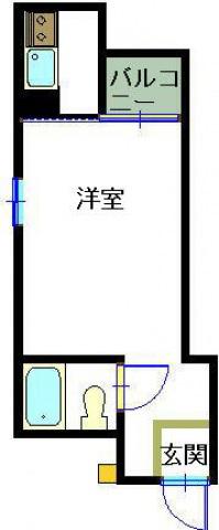 第一浜村ビル(ワンルーム/4階)の間取り写真