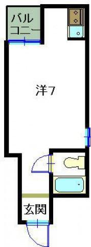 第一浜村ビル(ワンルーム/4階)の間取り写真