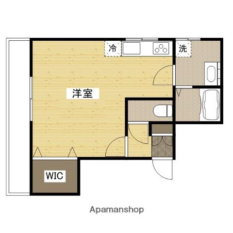 松浦ビル(ワンルーム/2階)の間取り写真