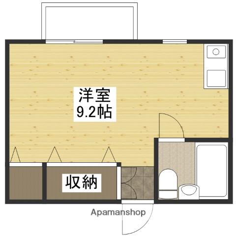 ジュネス祗園(ワンルーム/2階)の間取り写真