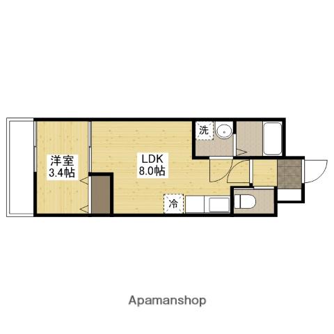 月光五日市壱番館(1LDK/2階)の間取り写真