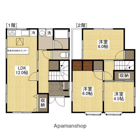アストラムライン 中筋駅 徒歩12分 2階建 築49年(3LDK)の間取り写真
