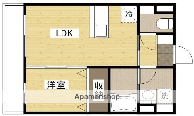 BOND BLD.Ⅱ(1LDK/1階)の間取り写真