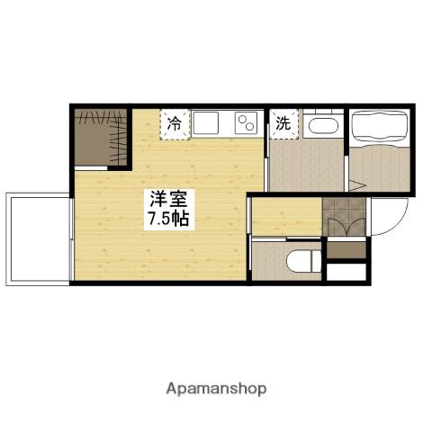 REVE五日市(ワンルーム/2階)の間取り写真