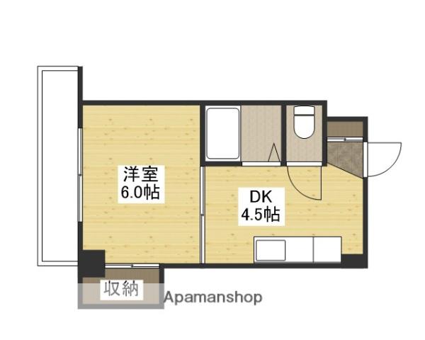 ファビス楠木3(1DK/3階)の間取り写真
