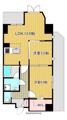 PARIS HILLS(2LDK/2階)の間取り写真