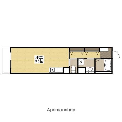 オークランドヒルズ仁保南(ワンルーム/3階)の間取り写真