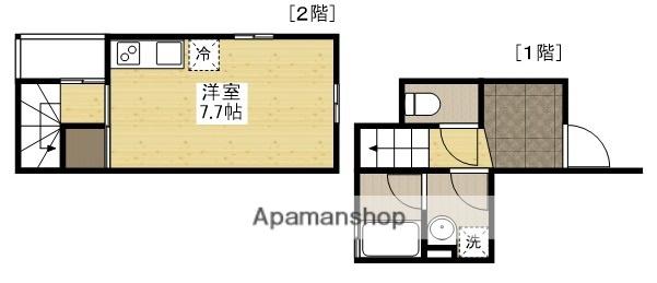 プログレッソ西蟹屋(ワンルーム/1階)の間取り写真