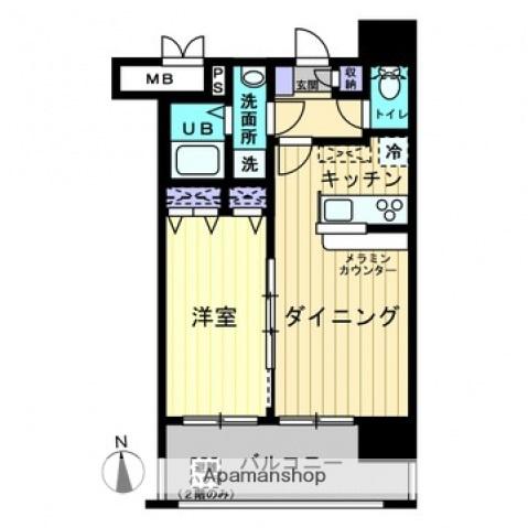 コンティニューム宇品(1LDK/5階)の間取り写真